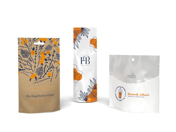 Standbodenbeutel aus verschiedenen Materialien