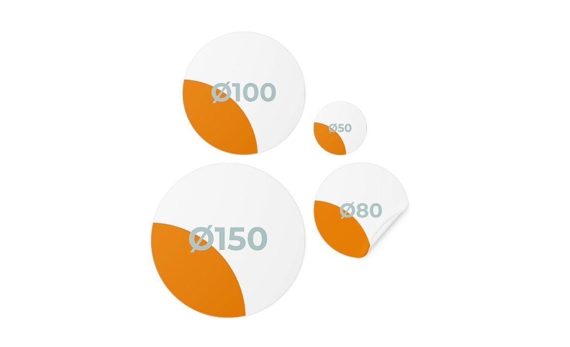 Sticker Awgp Roung Calculate round stickers ᐅ Paper & foil