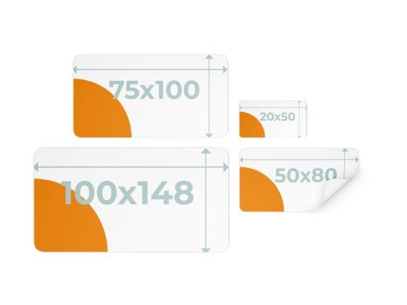 Bedruckte Aufkleber rechteckig