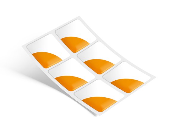 Bedruckte 3D Aufkleber