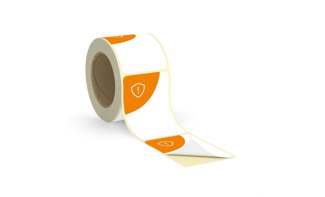 Sicherheitsetikett aus Papier