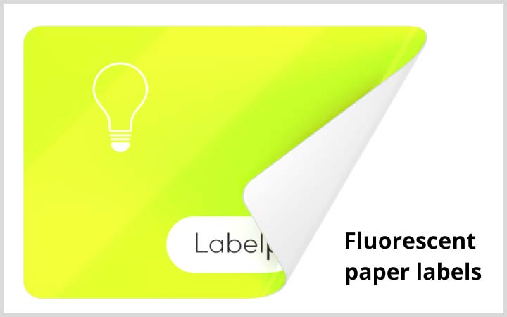 Fluorescent paper labels