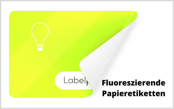 Fluoreszierende Papieretiketten von Labelprint24