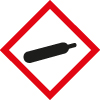Gefahrenkennzeichnung: Glasflasche - gelöste Gase