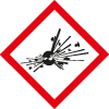 Gefahrenkennzeichnung: Explodierende Bombe - explosiv