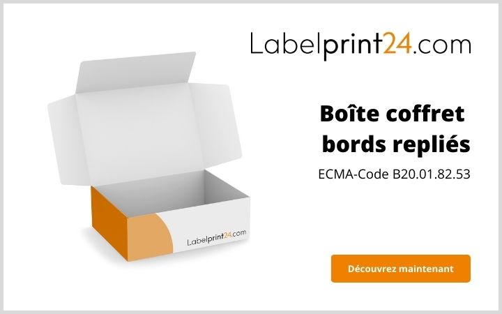 Boîte coffret  bords repliés