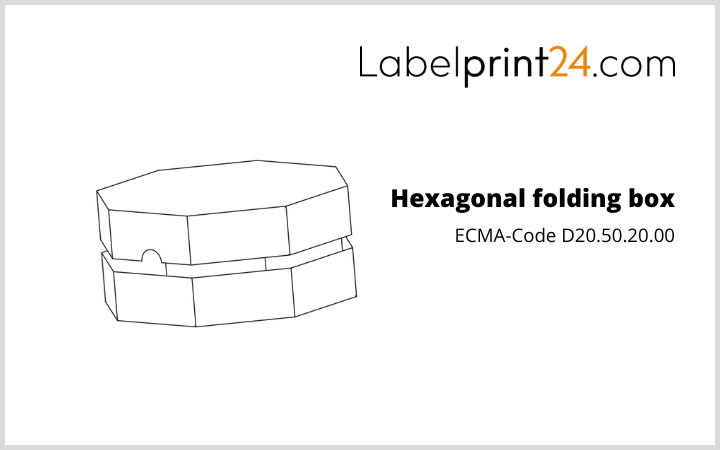 Hexagonal folding box ECMA-Code D20.50.20.00