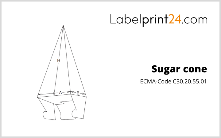 Sugar cone ECMA-Code C30.20.55.01
