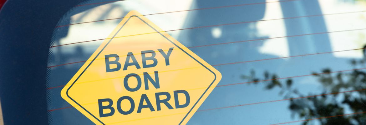 Car with "Baby on Board" sticker