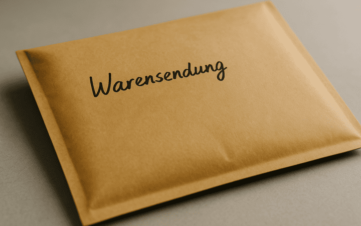Warensendung Kennzeichnung mit Stempel Warensendung Kennzeichnung mit Stempel