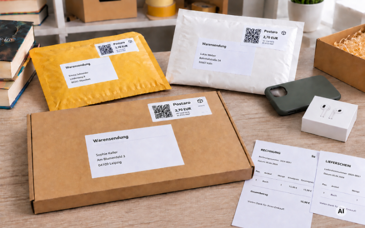 Warensendungen in unterschiedlichen Verpackungen Warensendungen in unterschiedlichen Verpackungen