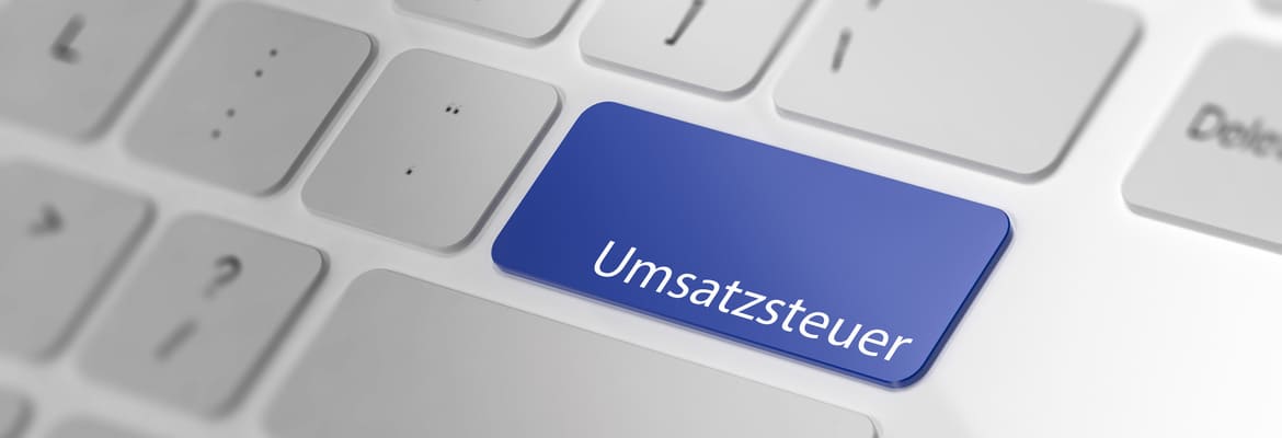 Umsatzsteuer auf Tastatur