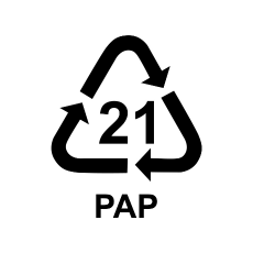 Recyclingsymbol 22 PAP