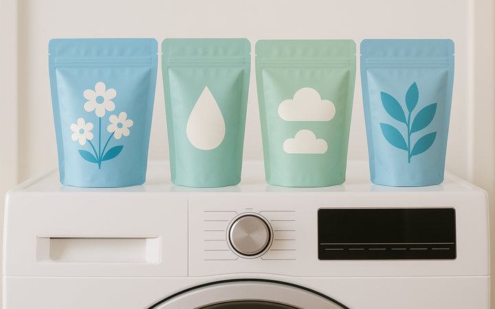 Design und Druck für Waschmittelverpackung 