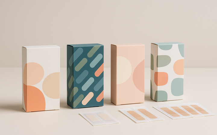 Designs für Verpackungen von Pflastern 