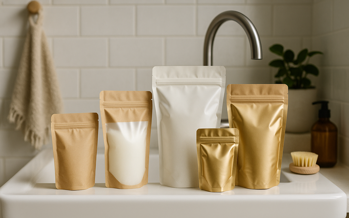 Packaging Savon Liquide Personnalisé – Doypacks Écoresponsables & Pratiques