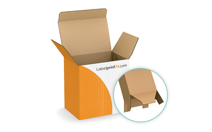 Shipping cartons and folding boxes with tuck-in bottom