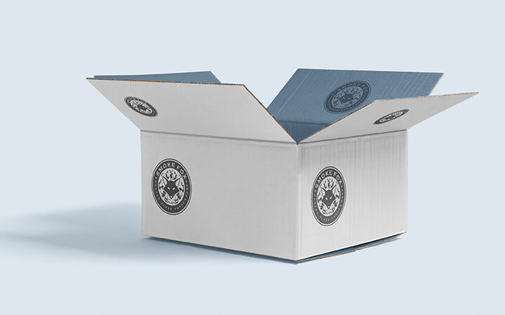 Open shipping box