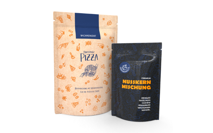 Standbodenbeutel mit Zipper