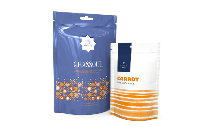 Standbodenbeutel mit Zipper und Euroloch