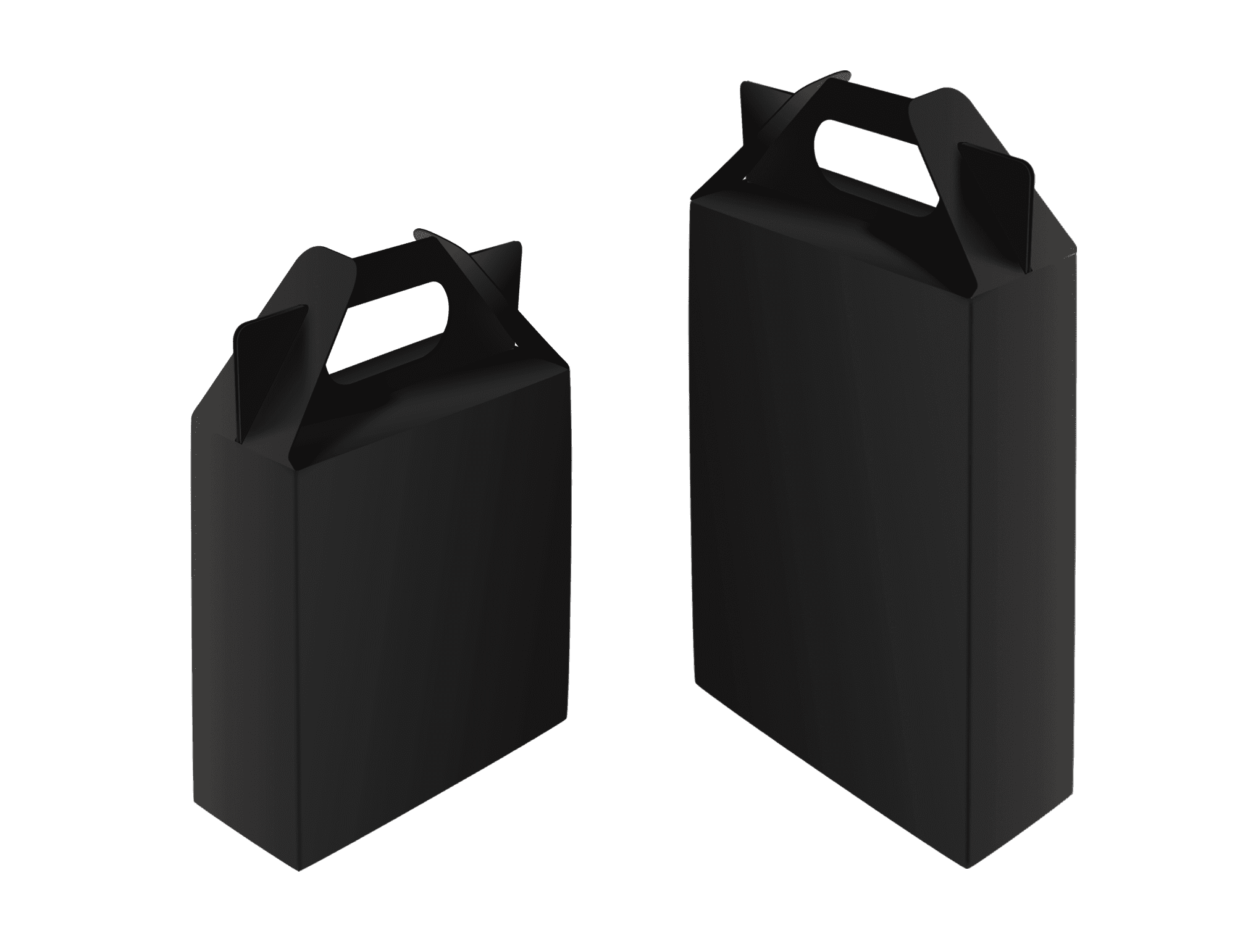 Black carrying handle box