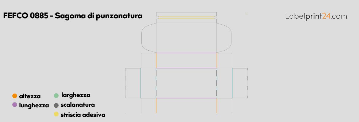 FEFCO 0885 - Sagoma di punzonatura