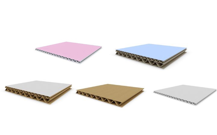 Printed and unprinted corrugated cardboard sheets